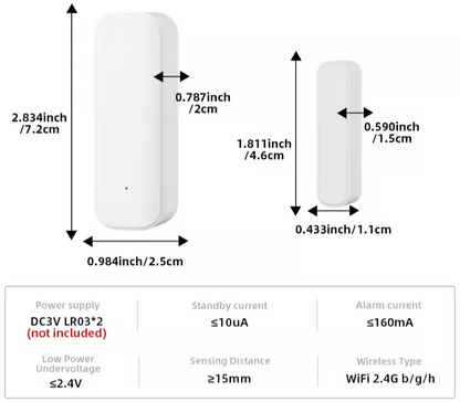 Sensore magnetico per porte e finestre